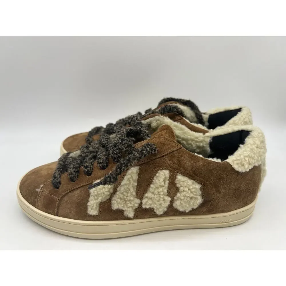 P448 Women's John Faux Shearling Suede Slavia Brown Size EU 39, US 8.5-9 Rare
